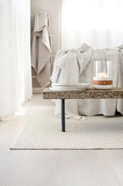 Teppich Mono, 85 X 160 Cm, Leinen – Vanille -Heimtextilien PAPPELINA MONO LINEN 2 CREATIVE 1