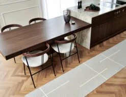 Fred Teppich, 70 x 270 cm, Leinen – Vanille -Heimtextilien Pappelina fred linen vanilla 1