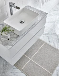 Fred Teppich, 70 x 180 cm, Leinen – Vanille -Heimtextilien Pappelina fred linen vanilla 2 1