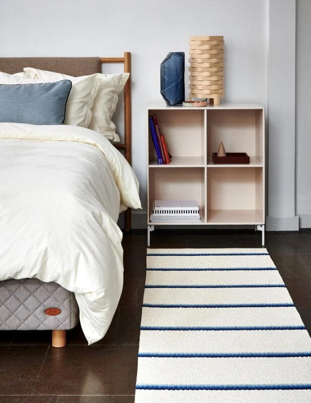 Olle Teppich, 70 X 240 Cm, Blau - Vanille 4 Olle Teppich, 70 X 240 Cm, Blau - Vanille – Bild 2