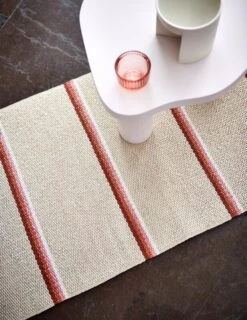 Olle Teppich, 180 X 260 Cm, Ziegelrot - Cremeweiß -Heimtextilien Pappelina olle brick 1