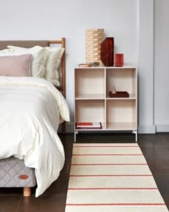 Olle Teppich, 70 X 240 Cm, Ziegelrot - Cremeweiß -Heimtextilien Pappelina olle brick 2