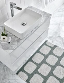 Sten Teppich, 70 x 200 cm, Armeegrün – Grau -Heimtextilien Pappelina sten army 1