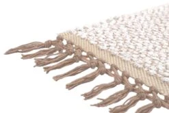 Duo Popcorn Teppich, Weiß -Heimtextilien Popcorn 7171 white corner