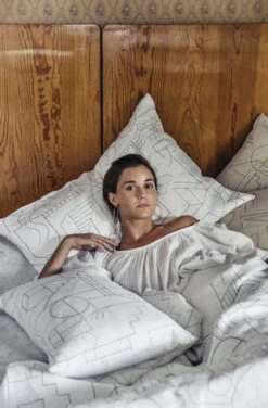 Unien Talo Kissenbezug, 60 X 80 Cm, Weiß - Schwarz -Heimtextilien Saana ja Olli Unien talo 18 Suvi Keslinen hires