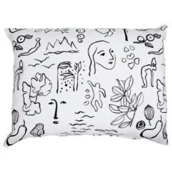 Onnenmaa Kissenbezug, 60 X 80 Cm, Weiß – Schwarz