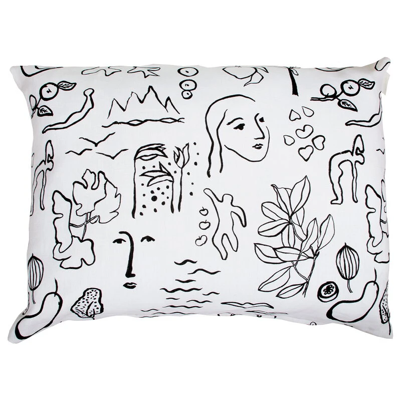 Onnenmaa Kissenbezug, 60 X 80 Cm, Weiß – Schwarz 3 Onnenmaa Kissenbezug, 60 X 80 Cm, Weiß – Schwarz