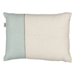 Block Kissen, 45 X 60 Cm, Blau - Schwarze Streifen