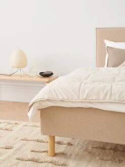 Base Skirt Bettschürze, Stoff Wooly, Sandbeige -Heimtextilien Unto Rautio Matri 4852 web