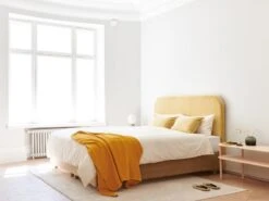 Base Skirt Bettschürze, Stoff Wooly, Sandbeige -Heimtextilien Unto Rautio Matri 4880 web