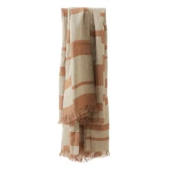 Oras Decke, 140 x 190 cm, Brown Sugar – Natur -Heimtextilien anno oras linen throw 140x190 brown sugar natural ee