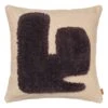Ferm LIVING Lay Kissen, 50 X 50 Cm, Sandbeige - Dunkelbraun -Heimtextilien fermLIVING AW22 LayCushion SandDarkBrown pack 1