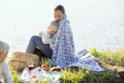 Tulppaani Decke, 130 X 240 Cm, Rosa – Blau -Heimtextilien lapuan kankurit tulppaani blanket rose blue kopio 1