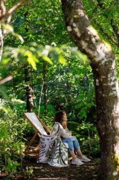 Kuutamo Überwurf, 130 X 180 cm, Olivgrün - Rosa -Heimtextilien lapuankankurit kuutamo blanket olive rose 2 1