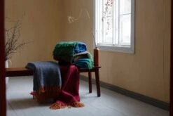 Revontuli Mohairdecke, Rostorange - Bordeauxrot -Heimtextilien lapuankankurit revontuli blankets 2