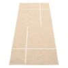 Fred Teppich, 70 x 180 cm, Beige – Vanille -Heimtextilien pappelina fred fr6e718