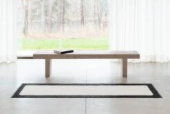 Ilda Teppich, 70 x 180 cm, Schwarz – Vanille -Heimtextilien pappelina ilda black 2 creative