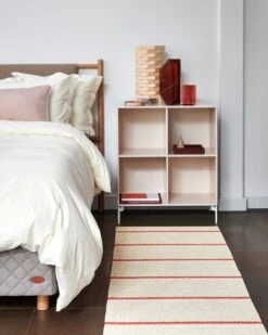 Olle Teppich, 70 X 240 Cm, Ziegelrot - Cremeweiß -Heimtextilien pappelina olle brick creative