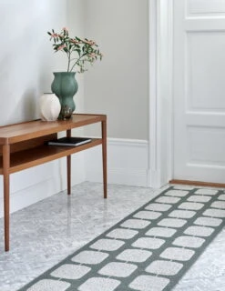 Sten Teppich, 70 x 200 cm, Armeegrün – Grau -Heimtextilien pappelina sten army creative