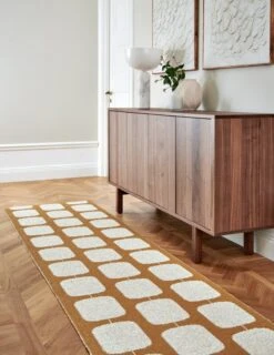 Sten Teppich, 70 x 200 Cm, Ockergelb – Vanille -Heimtextilien pappelina sten ochre creative