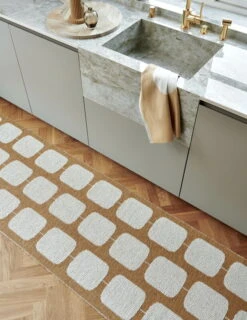 Sten Teppich, 70 x 200 Cm, Ockergelb – Vanille -Heimtextilien pappelina sten ochre kitchen creative