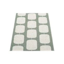 Sten Teppich, 70 x 100 cm, Armeegrün – Hellgrau