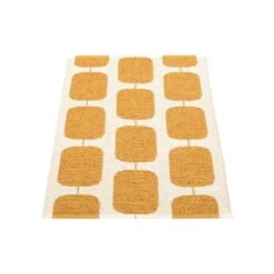 Sten Teppich, 70 x 100 cm, Ockergelb – Vanille -Heimtextilien pappelina sten st5b710 back