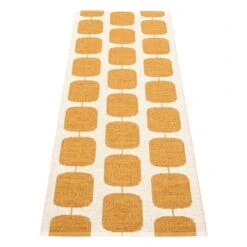 Sten Teppich, 70 x 200 Cm, Ockergelb – Vanille -Heimtextilien pappelina sten st5b720 back