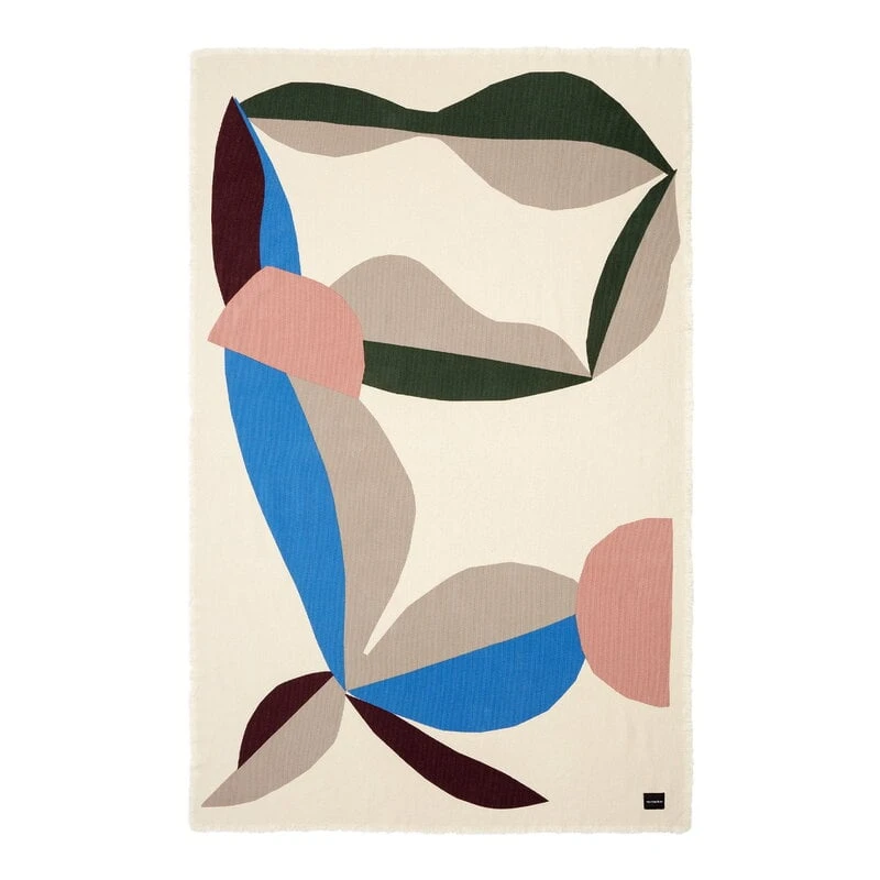 Marimekko Berry Decke, Baumwolle - Rot - Elektroblau 3 Marimekko Berry Decke, Baumwolle - Rot - Elektroblau