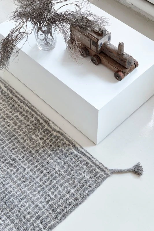 Grid Teppich, Weiß - Hellgrau 8 Grid Teppich, Weiß - Hellgrau – Bild 6