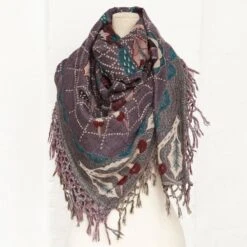 Schal Spider, 120 X 120 cm, Lila 5 Schal Spider, 120 X 120 cm, Lila -Heimtextilien wool spider scarf 02 f90bbcb4 f1e1 41ba 9f68 dd43853baa4c 1024x1024