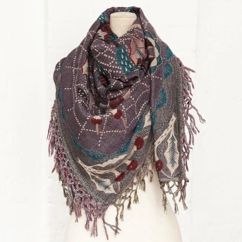 Schal Spider, 120 X 120 cm, Lila 4 Schal Spider, 120 X 120 cm, Lila – Bild 2